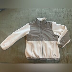 The North Face Gray and Cream Fleece Jacket